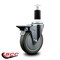 Service Caster 5'' Gray Poly Swivel 1-3/8'' Expanding Stem Caster with Brake SCC-EX20S514-PPUB-PLB-138 - alternate 2